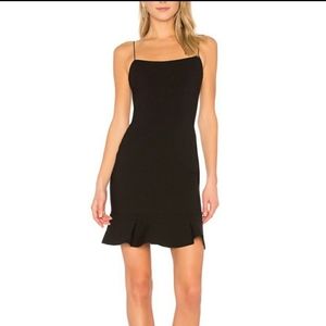 LIKELY Banks Flounced-Hem Slip Dress